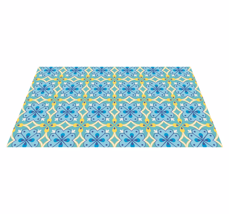Blomstrende elementer vinyl teppe hydraulisk - Tenstickers