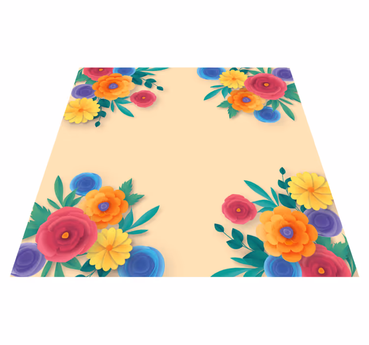 Fargepapir blomsterbakgrunn blomsterteppe - Tenstickers