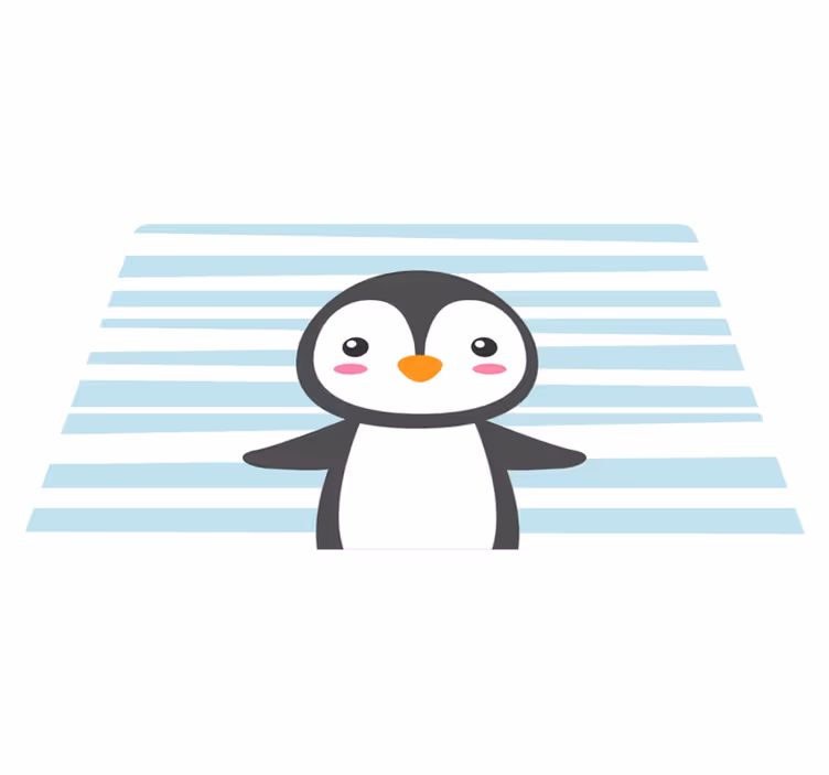 Lykkelig pingvin dyr vinyl teppe - Tenstickers