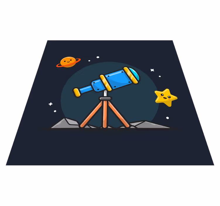 Teleskopeventyr vinyl teppe stjerner - Tenstickers