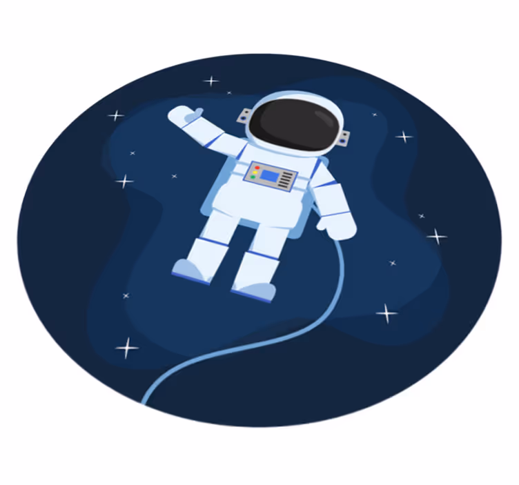Kosmonautoppdrag vinyl teppe spedbarn - Tenstickers
