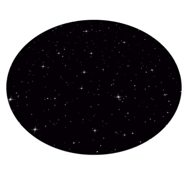 Stjerneklar nattsyn vinyl teppe stjerner - Tenstickers