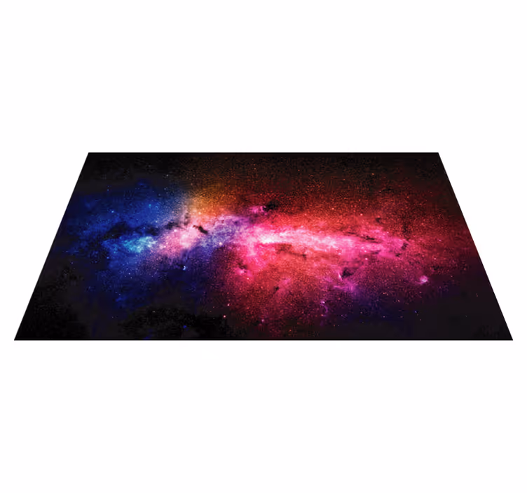 Lyst og fargerikt univers natur vinyl teppe - Tenstickers