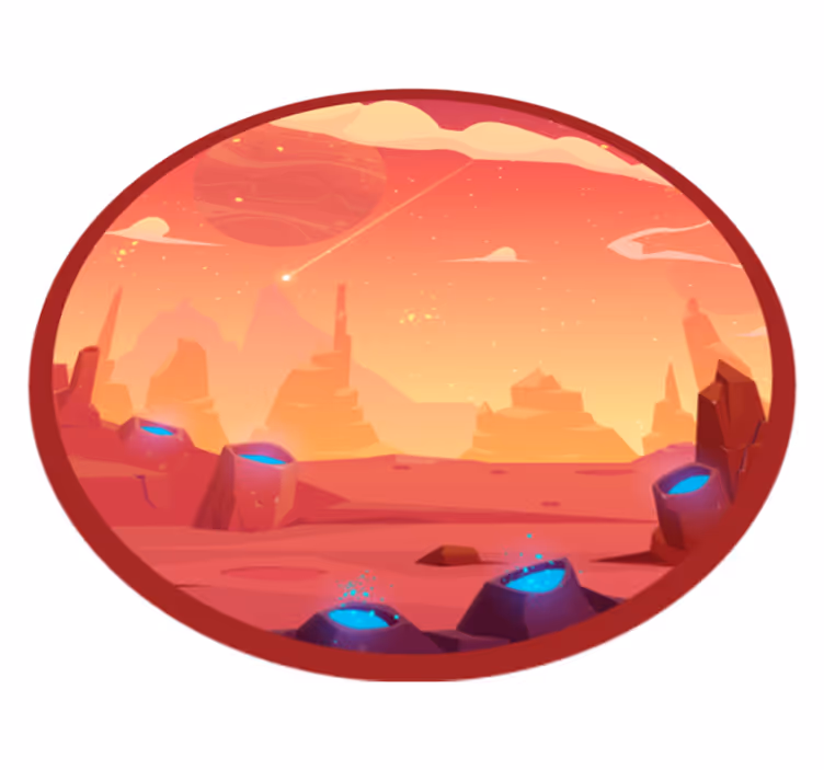 Kosmisk ørkenscene vinyl teppe stjerner - Tenstickers