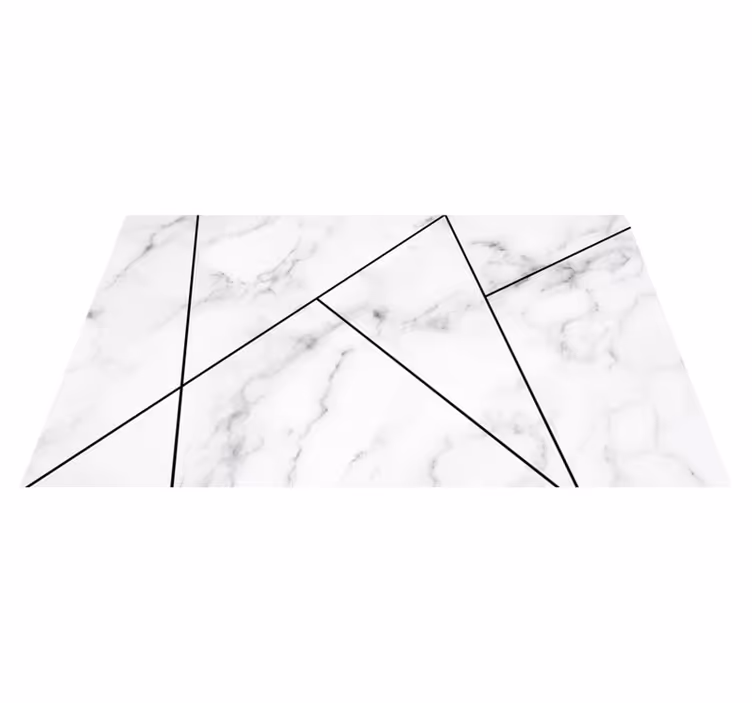 Hvitt elegant marmorgulv - Tenstickers