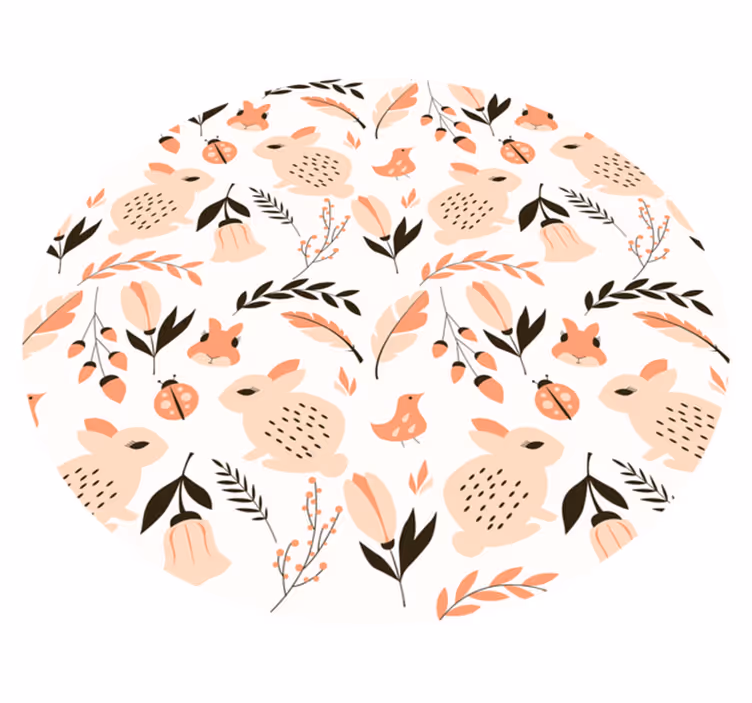 Søppel og blomster badegulv - Tenstickers
