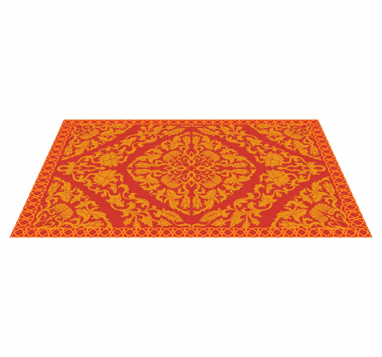 Intrikat blomsterelement vinyl teppe mandala - Tenstickers