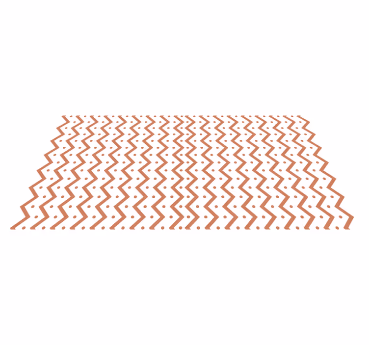 Sikksakk og prikker vinyl teppe geometrisk - Tenstickers