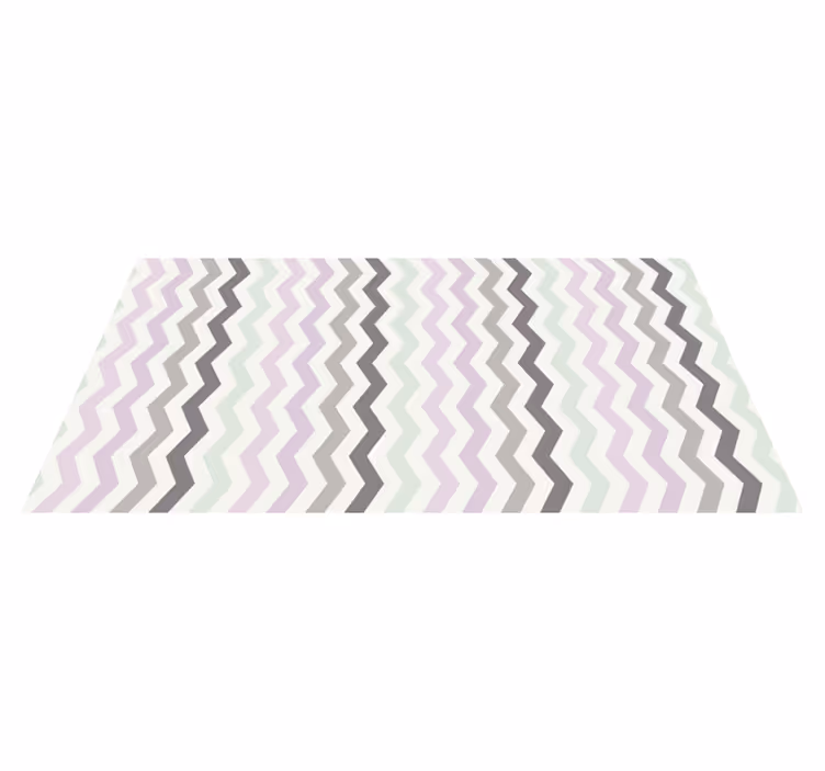 Pastell sømløs sikksakk design stue vinyl teppe - Tenstickers