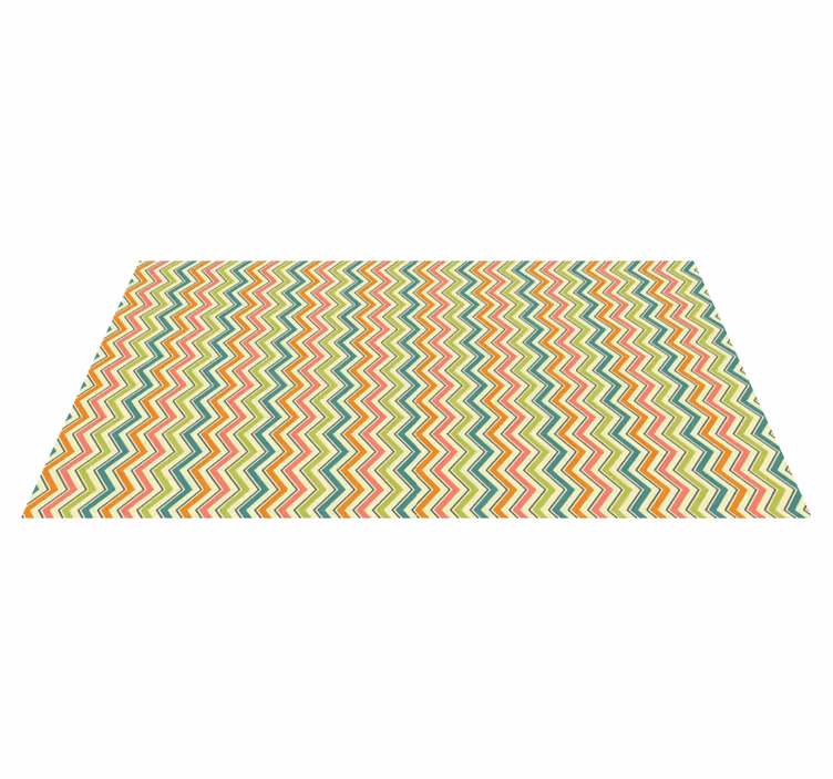 Chevron sikksakk-motiv vinyl teppe geometrisk - Tenstickers