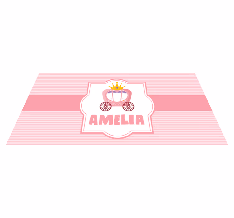 Spesiallaget prinsessevogn Vinyl teppe flere barn - Tenstickers