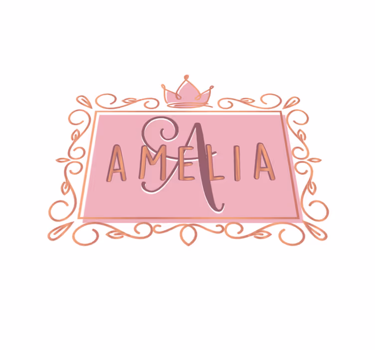 Personlig prinsessekrone Vinyl teppe flere barn - Tenstickers
