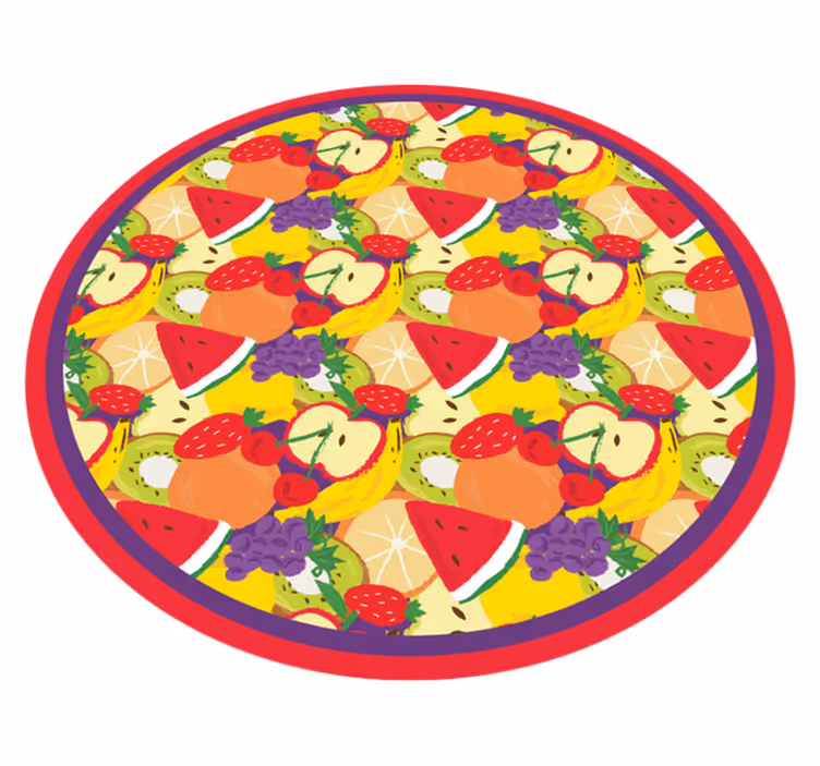 Fruktblandingsmønster vinyl teppe kjøkken - Tenstickers