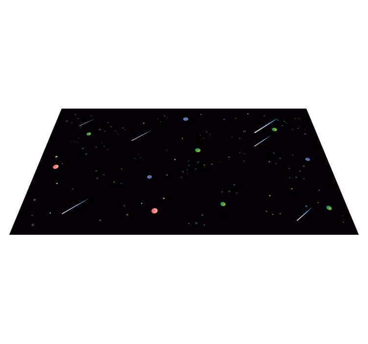 Kosmisk stjernehimmel vinyl teppe stjerner - Tenstickers