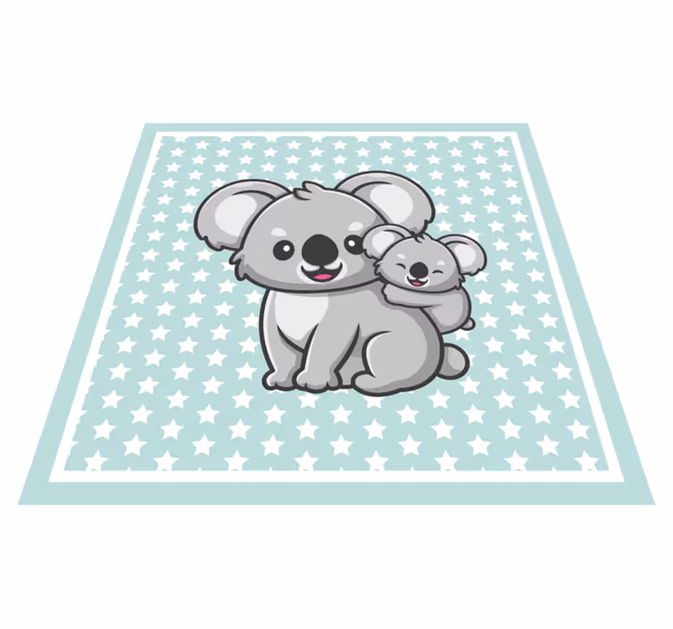 Mamma og babykoalaer vinyl teppe spedbarn - Tenstickers