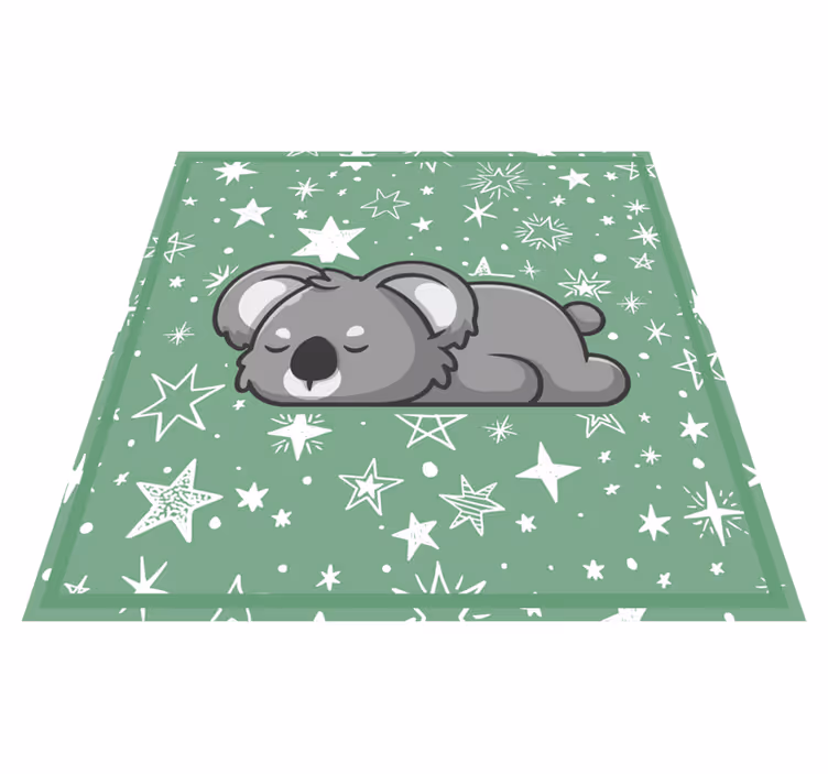Sovende koala med grønt bakgrunnsdyrteppe - Tenstickers