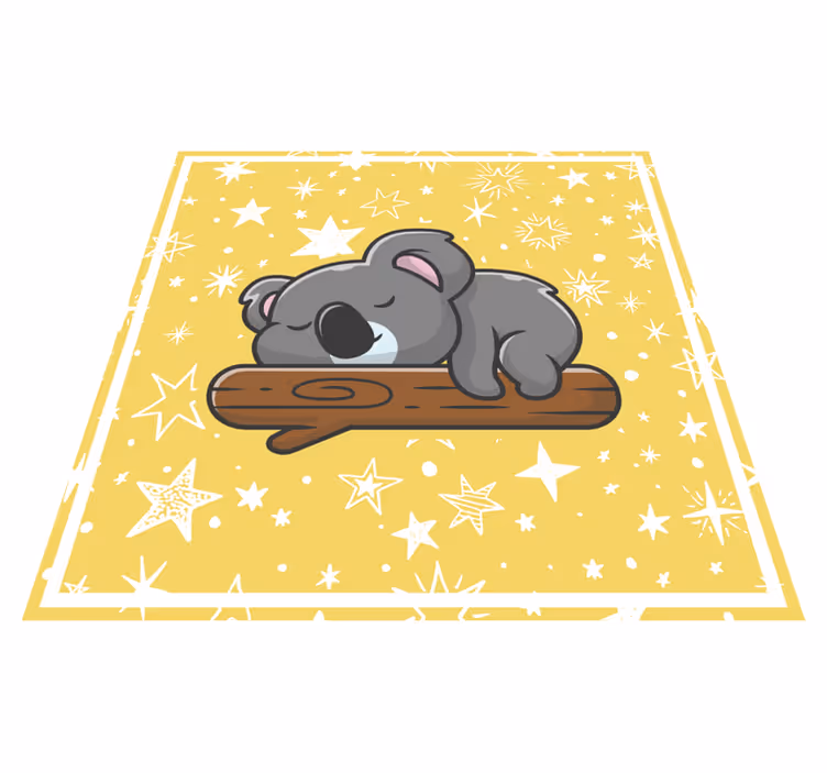 Sovende koala på tregren dyre vinyl teppe - Tenstickers