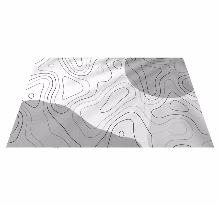 Abstrakte lineære mønstre vinyl teppe minimalistisk - Tenstickers