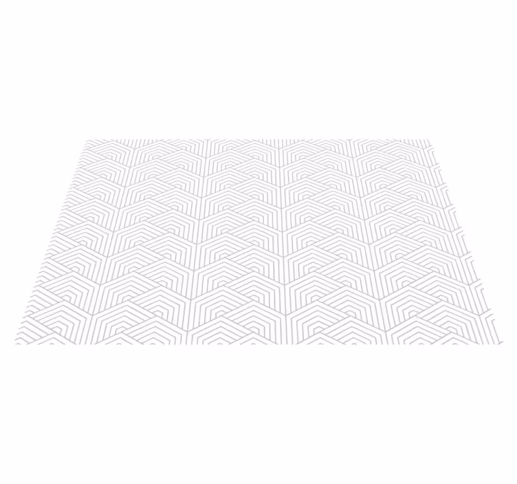 Grått sekskantmønster vinyl teppe geometrisk - Tenstickers