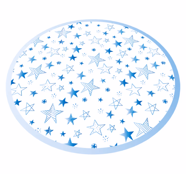 Stjernehimmelblått mønster vinyl teppe baby - Tenstickers