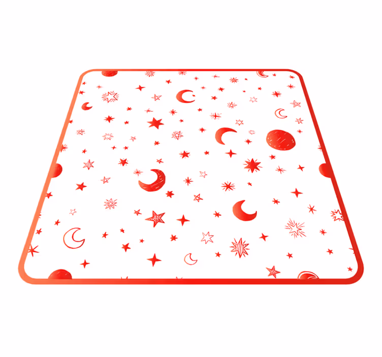 Tegnestjerner design firkantet vinyl teppe - Tenstickers