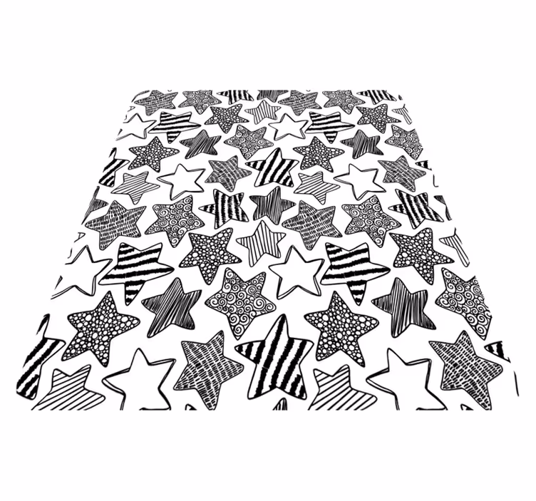 Stilig stjernemønster vinyl teppe baby - Tenstickers