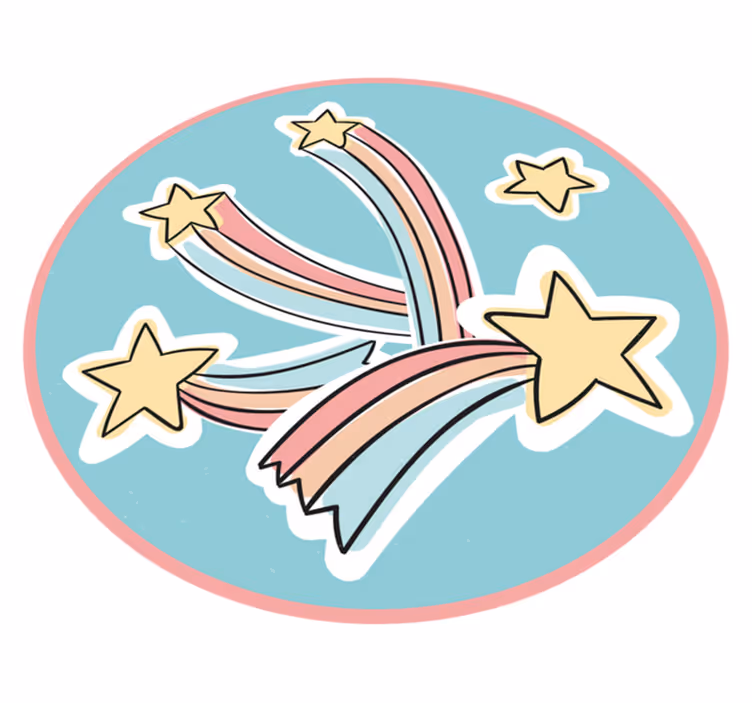 Et skytende regnbue-stjerne-vinylteppe - Tenstickers