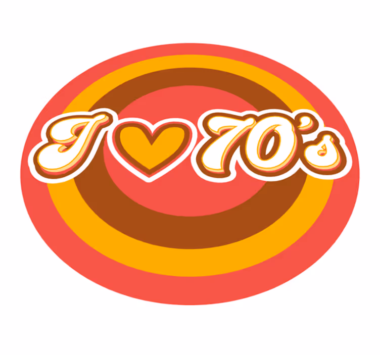 Retro kjærlighetssymbol vinyl teppe vintage - Tenstickers