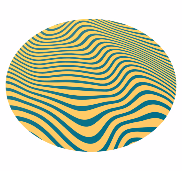 Konsept med kurvet linje Vinyl teppe striper - Tenstickers