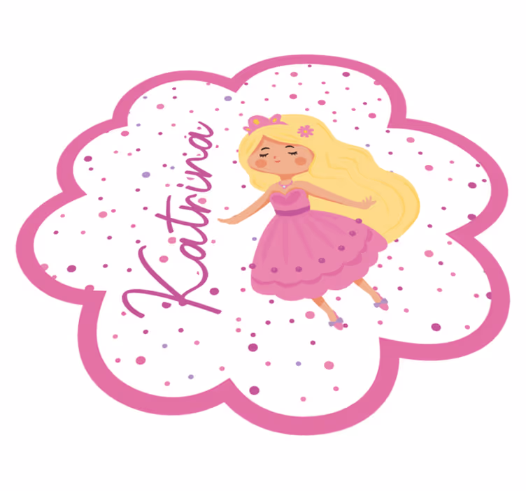 Søt flygende prinsesse personlig vinyl teppe - Tenstickers