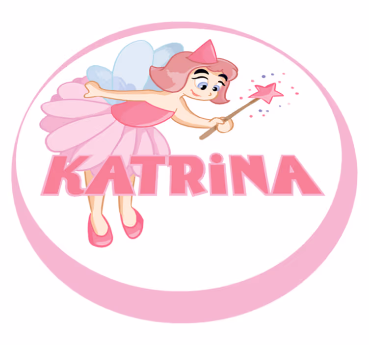 Ballettfe-tema vinyl teppe med navn - Tenstickers