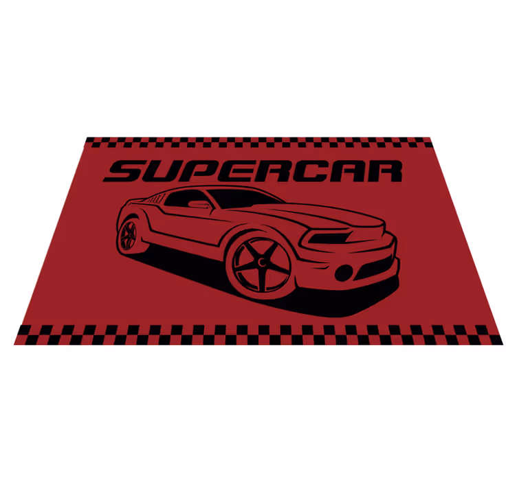 Super bil konsept stue vinyl teppe - Tenstickers