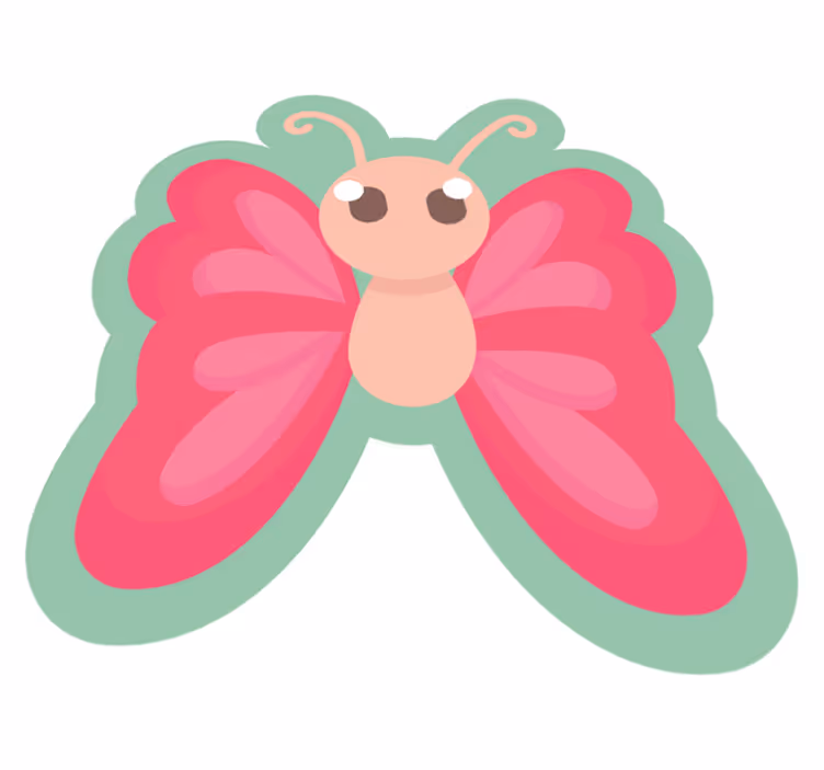 Wendy butterfly karakter design dyre vinyl teppe - Tenstickers