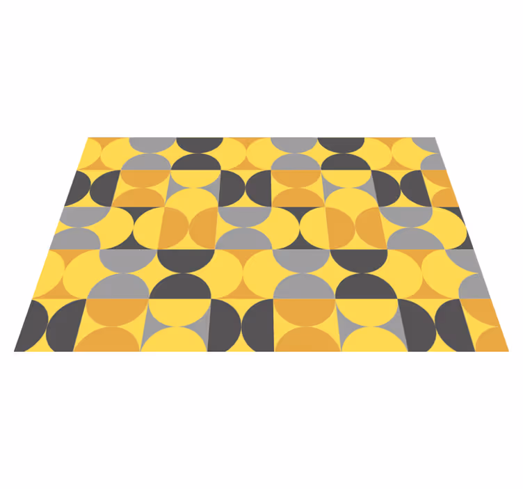 Geometrisk groovy mønster vinyl teppe stue - Tenstickers