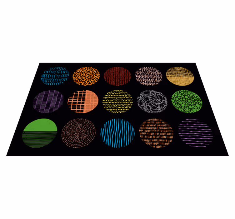 Livlig mønsterkolleksjon vinyl teppe moderne - Tenstickers