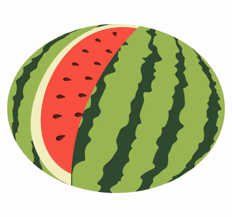 Stykke vannmelon vinyl teppe kjøkken - Tenstickers