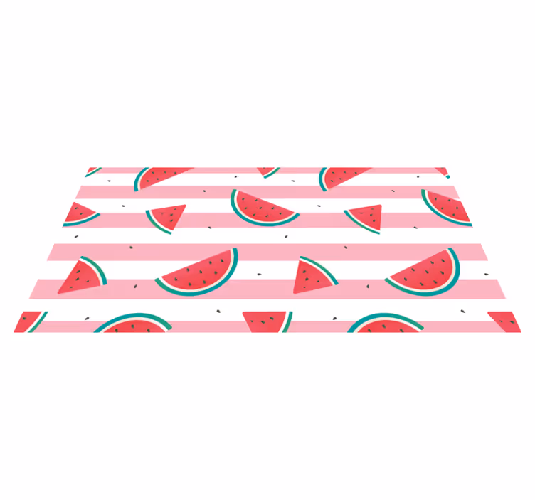 Vannmelonskive illustrasjon vinyl teppe kjøkken - Tenstickers