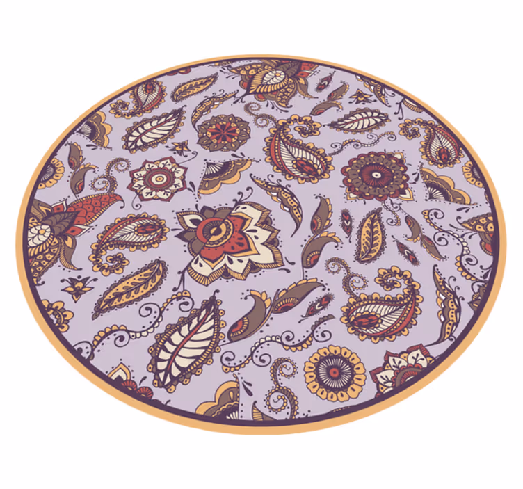 Elaborate botaniske motiver vinyl teppe blomster og planter - Tenstickers