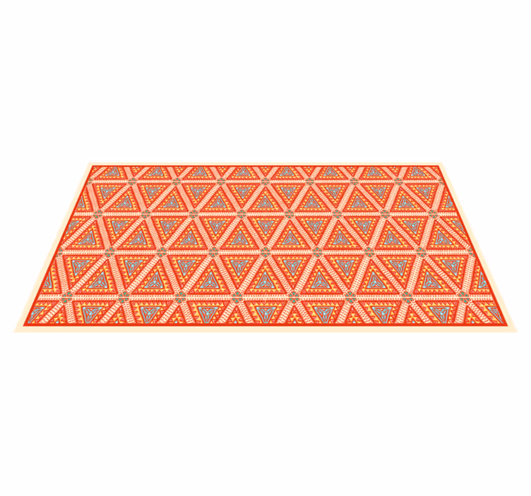 Livlig trekantet element vinyl teppe etnisk - Tenstickers