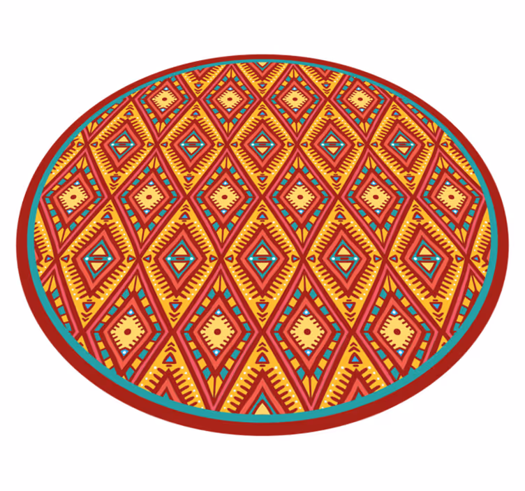 Geometrisk stammeelement vinyl teppe etnisk - Tenstickers