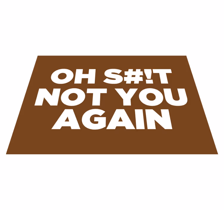 Ikke så varm velkomst vinyl teppe moderne - Tenstickers