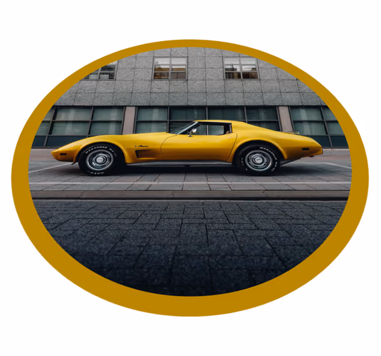 Chevrolet corvette vinyl teppe vintage - Tenstickers