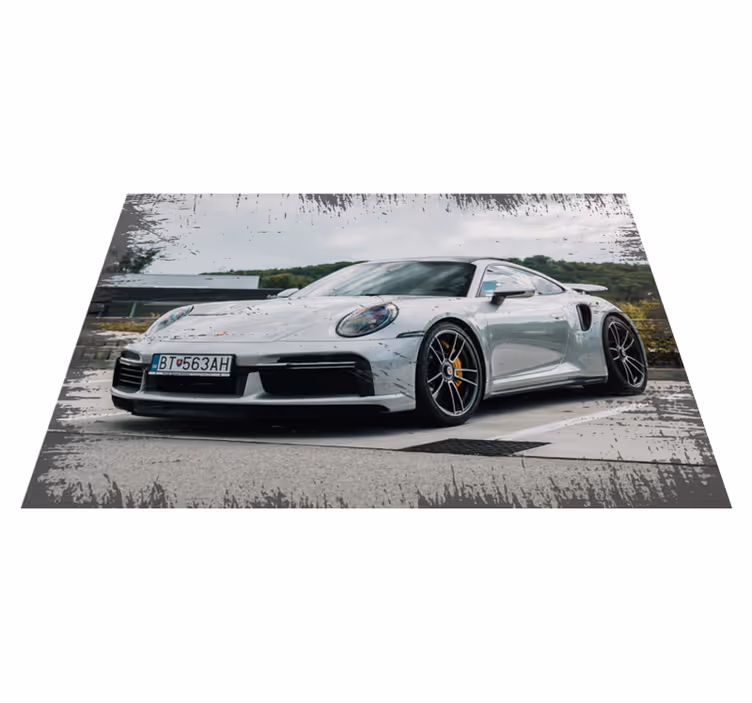 Moderne porsche 911 vinyl teppe vintage - Tenstickers