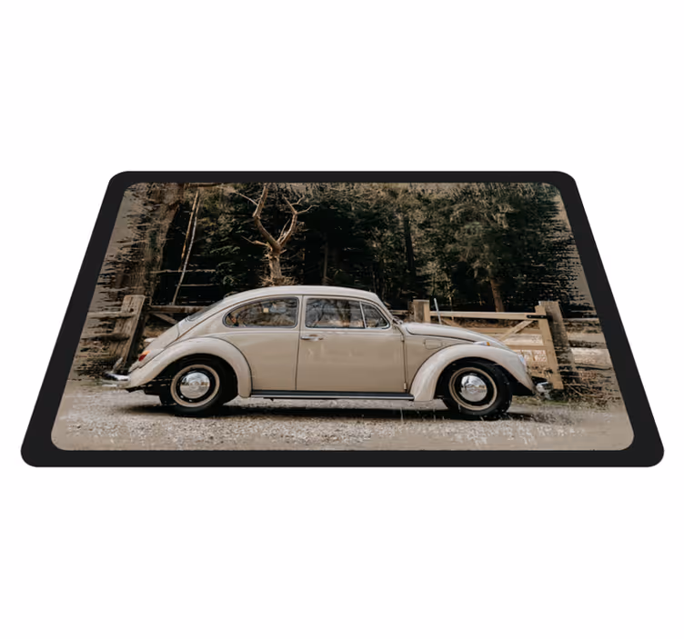 Vw bille vinyl teppe vintage - Tenstickers