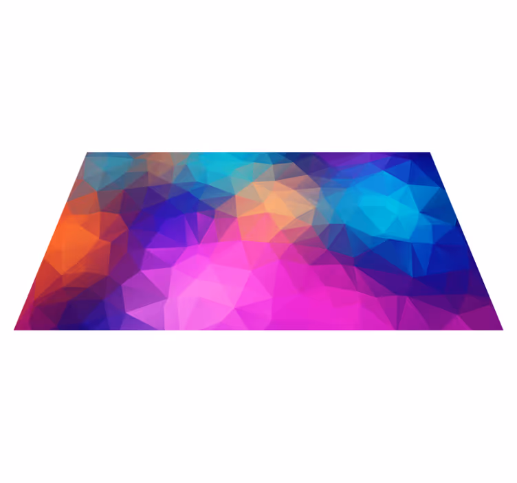 Fargerike polygonformer vinyl teppe moderne - Tenstickers