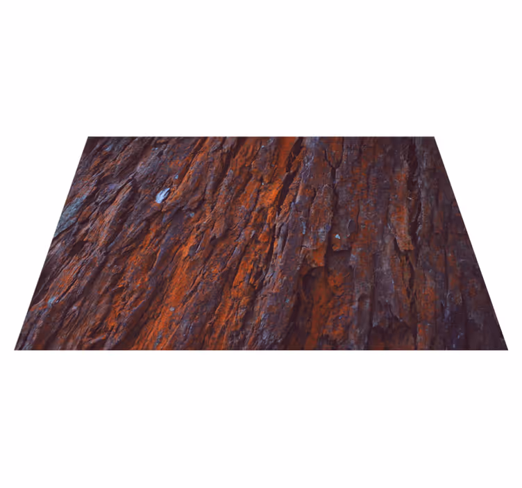Rustikk bark vinyl teppe tre - Tenstickers