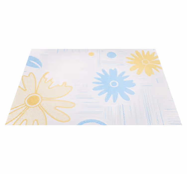 Blomsterelementer vinyl teppe blomster og planter - Tenstickers