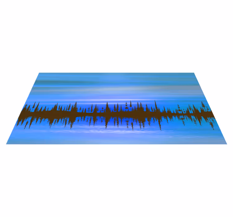 Abstrakt landskapsblanding vinyl teppe natur - Tenstickers