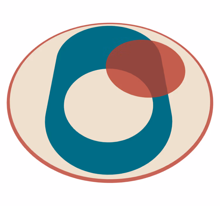 Sirkler i harmoni vinyl teppe moderne - Tenstickers