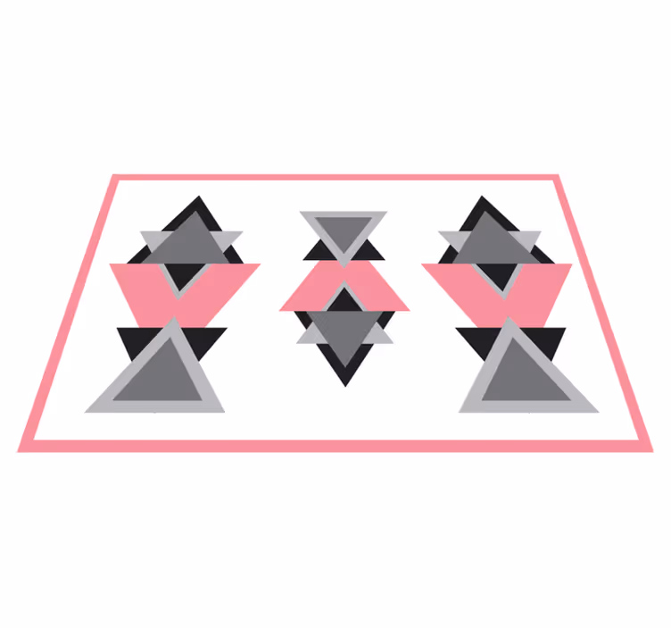 Trekantede former blandes vinyl teppe geometrisk - Tenstickers